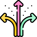 Icon symbolizing opportunities, with a rising bar graph.